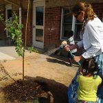 Preschoolers-learning-how-to-water-plants-Raleigh