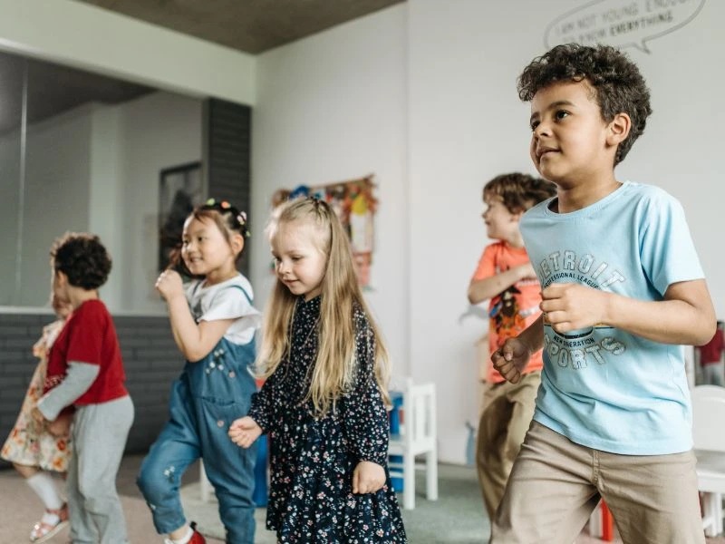 Preschoolers dance to music for preschoolers