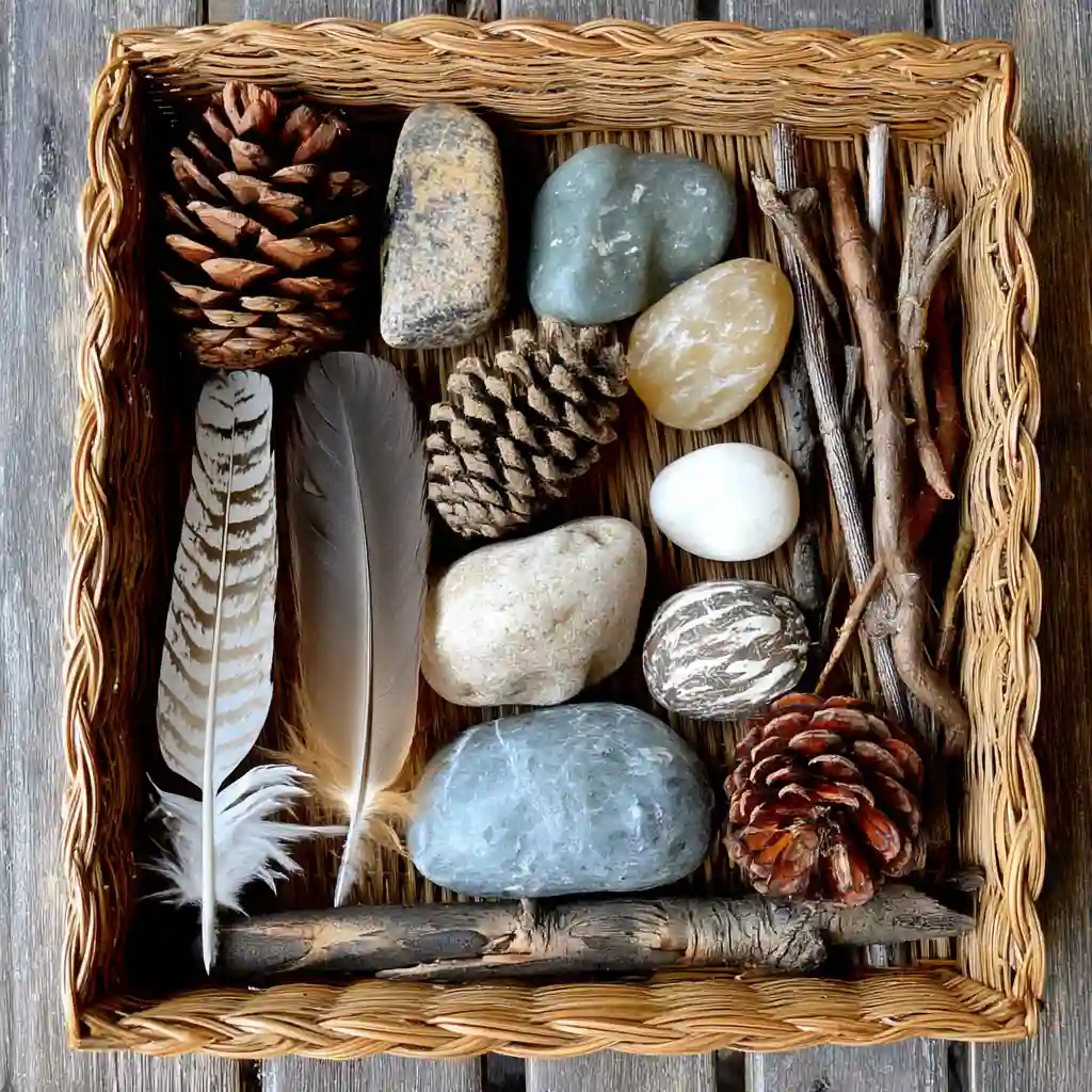nature sensory bin highlighting sensory play for toddlers, sensory activities for toddlers. toddler sensory activities, sensory activities.